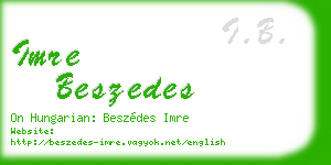 imre beszedes business card